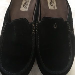 Olukai Black Suede Kono Slides  Mules size 7.5